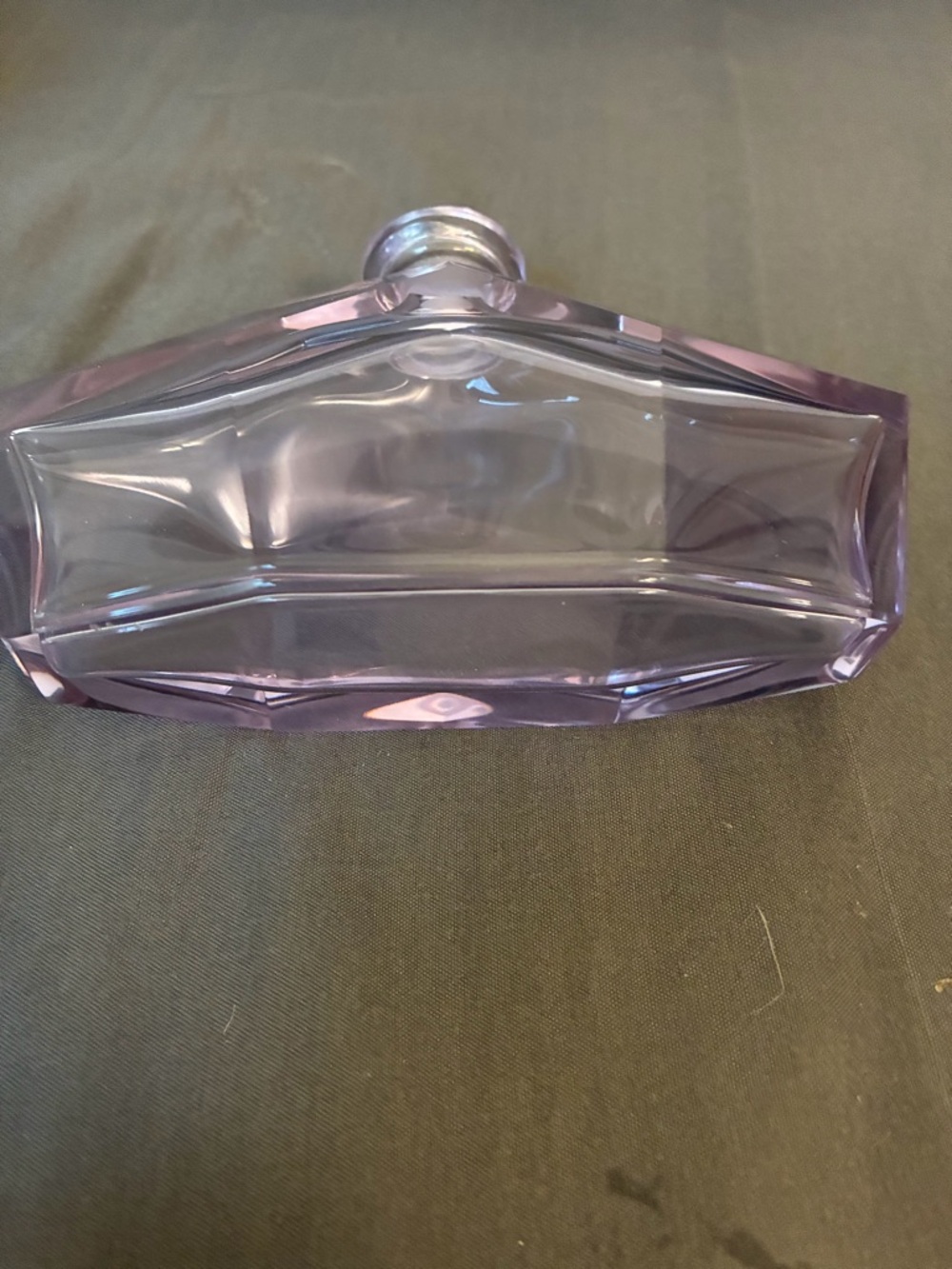 Faceted Lavender Glass Decorative Bottle Vase